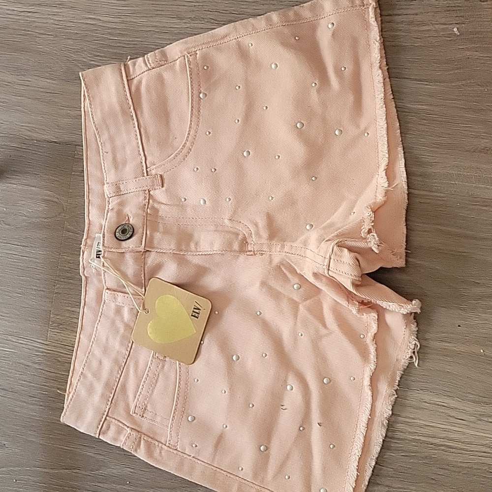 Tween girl pink shorts, New. Brand= Elv. Size=12